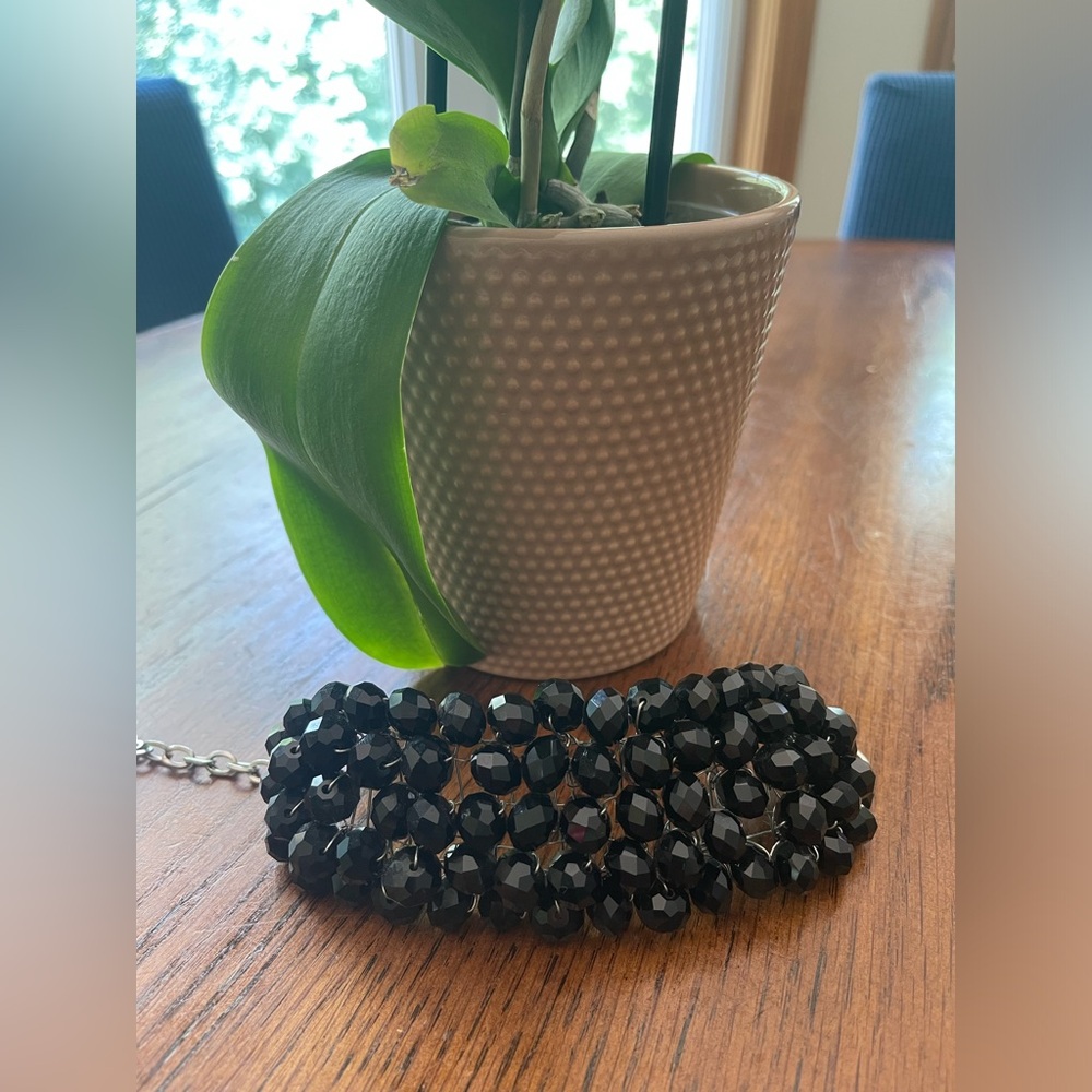 Bracelet black beads 9” entire bracelet measurement